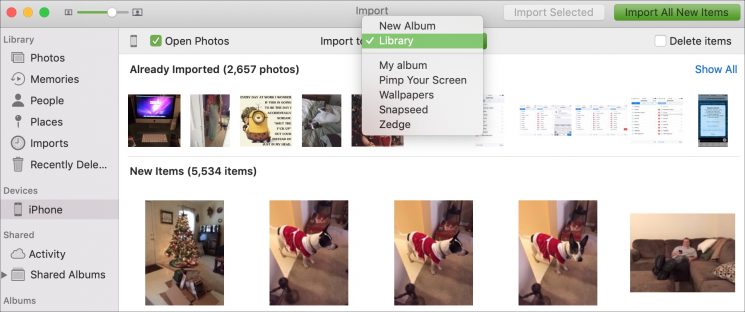 انتقال عکس از آیفون