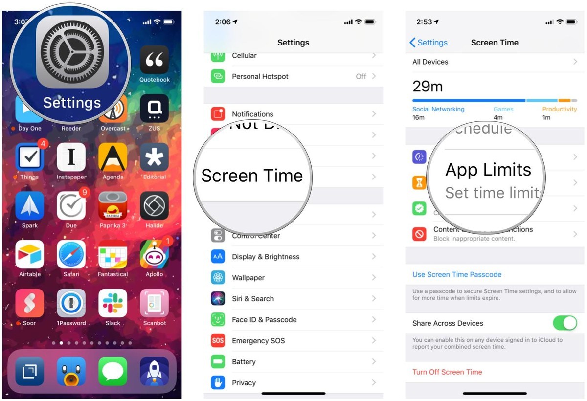 اسکرین تایم آیفون