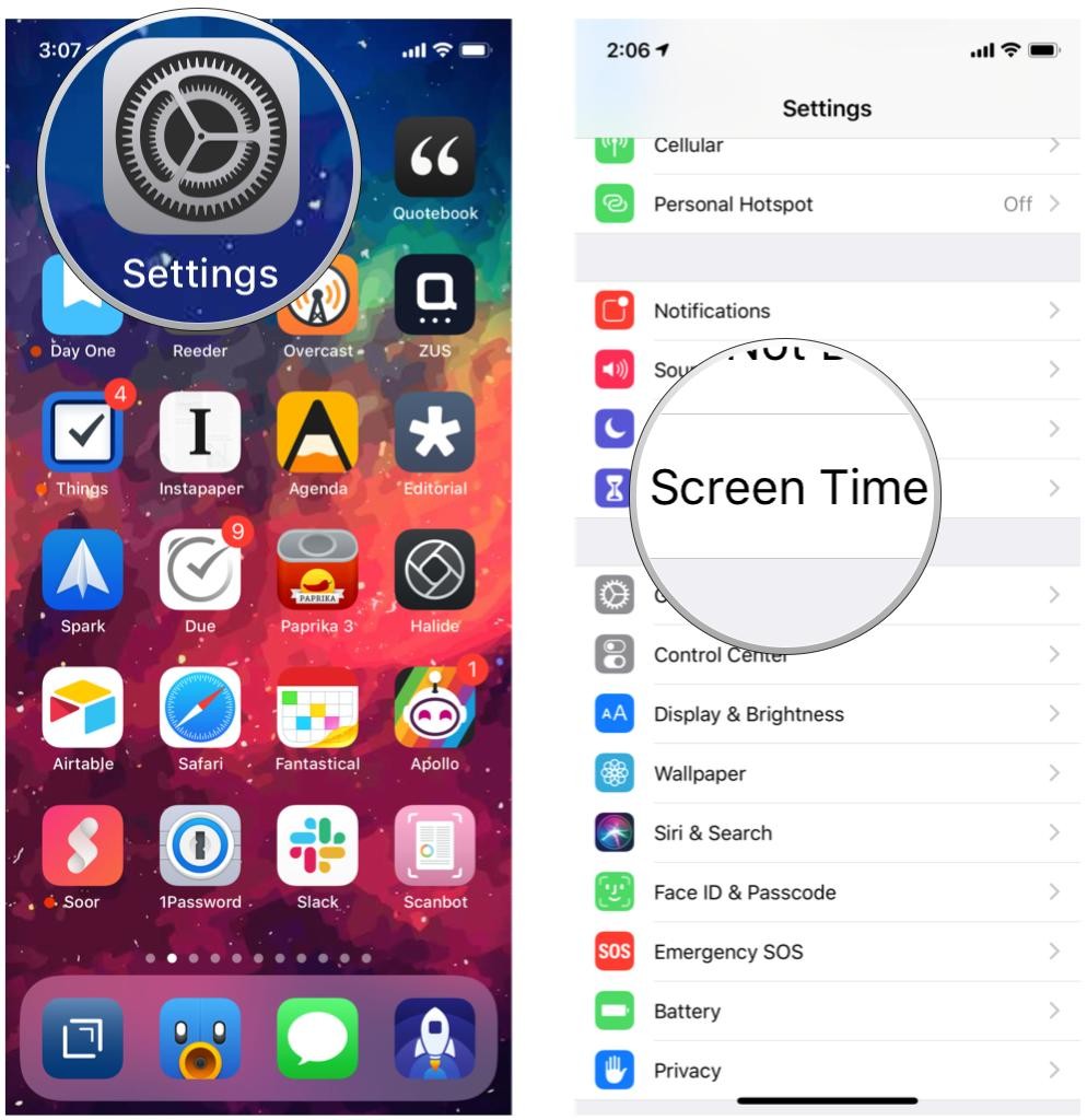 اسکرین تایم آیفون
