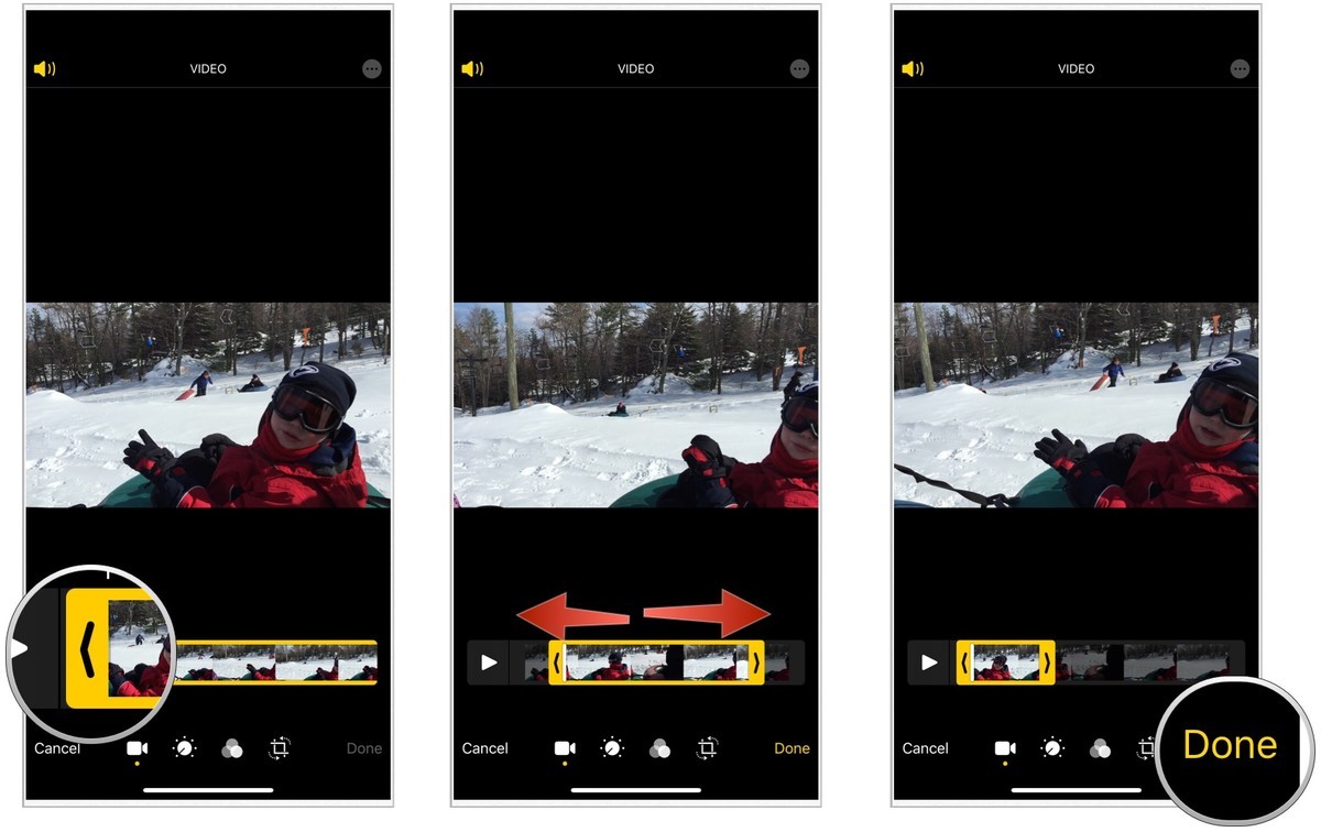 ویرایش فیلم در آیفون